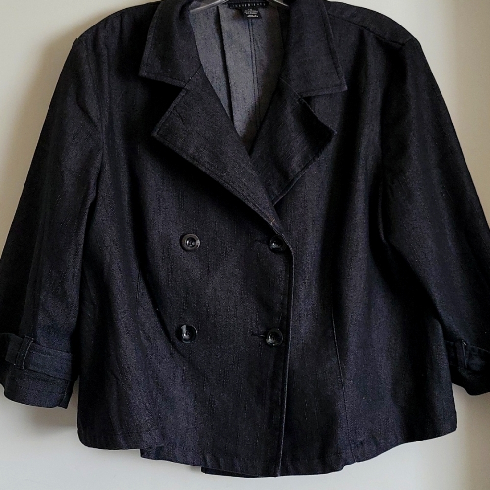 Cropped  denim peacock style jacket